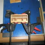 Ratcheting F-Clamps are one of the tools you want when building miniature furniture