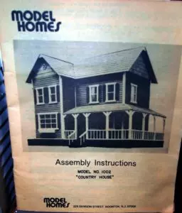 Model Homes brand dollhouse instruction booklet cover