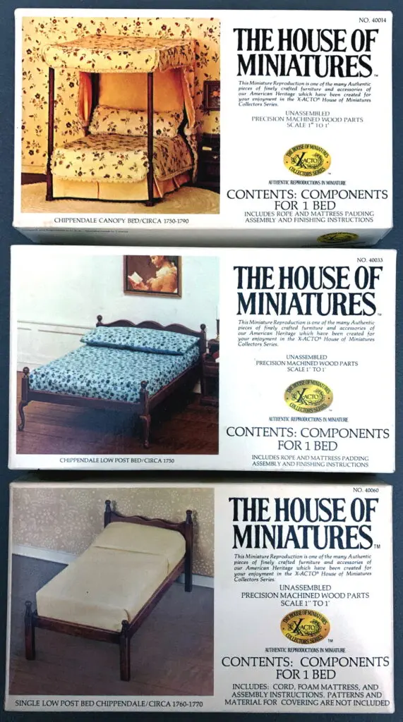 The House of Miniatures kits 40014, 40033, and 40060.